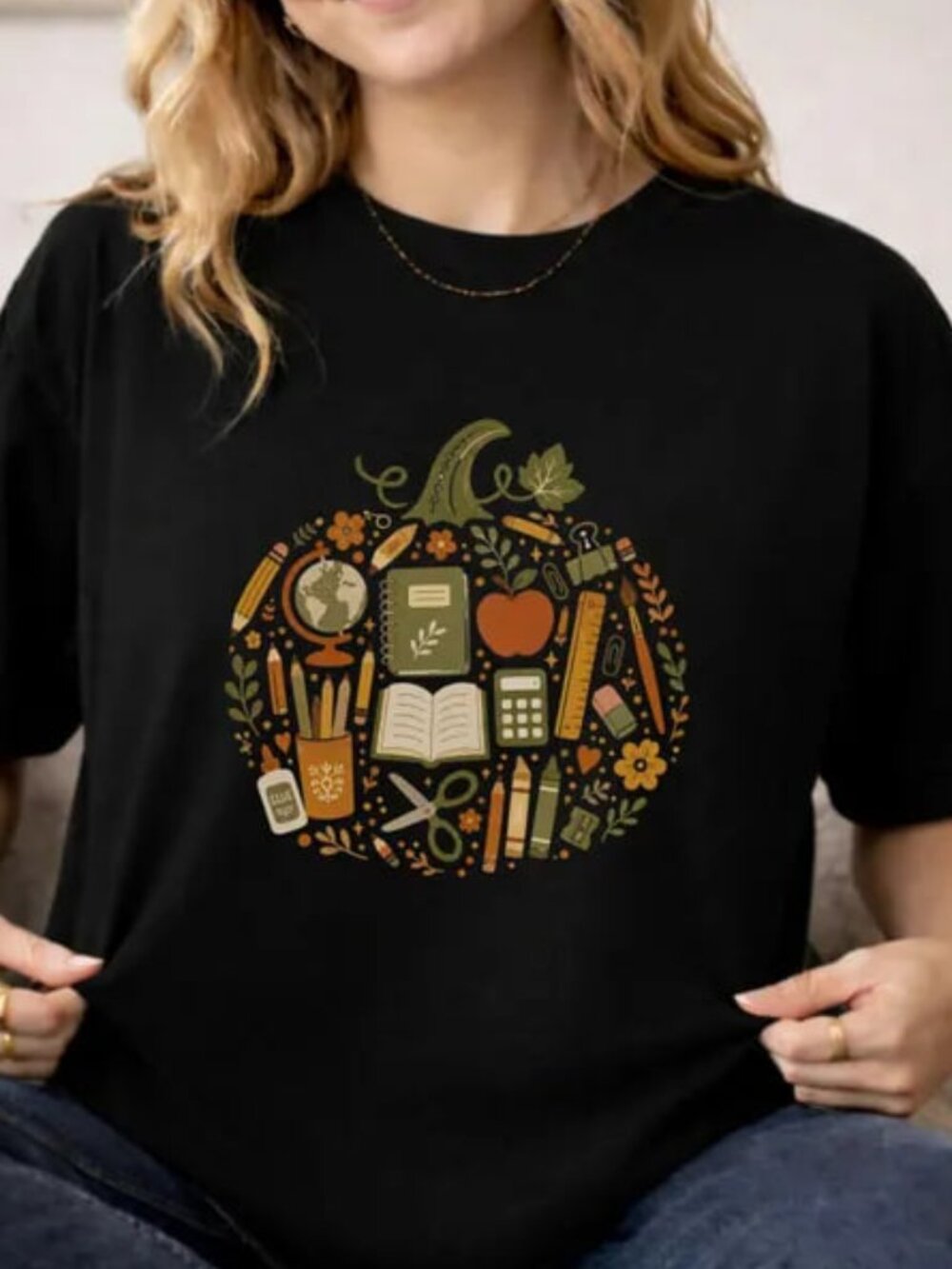 Cute Teacher Pumpkin Shirt, Fall Teacher Shirt, Back To School Teacher Tee